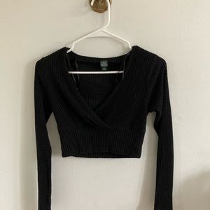 wild fable cropped wrap top